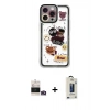 MARSİLYAN™- iPhone 14 Pro Max Kılıf Çekirdek Asil - Siyah Bilvis Hayalet Cam Ekran Koruyucu + Bilvis Titan Kamera Lens - GD