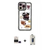 MARSİLYAN™- iPhone 14 Pro Max Kılıf Çekirdek Asil - Siyah Bilvis Hayalet Cam Ekran Koruyucu + Bilvis Titan Kamera Lens - SH