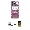 MARSİLYAN™- iPhone 14 Pro Max Kılıf Çekirdek Asil - Siyah Buffer Cam Ekran Koruyucu + Bilvis Titan Kamera Lens - GD