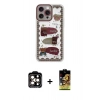 MARSİLYAN™- iPhone 14 Pro Max Kılıf Çekirdek Asil - Siyah Buffer Cam Ekran Koruyucu + PVD Metal Kamera Lens - TU