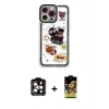 MARSİLYAN™- iPhone 14 Pro Max Kılıf Çekirdek Asil - Siyah Buffer Cam Ekran Koruyucu + PVD Metal Kamera Lens - TU