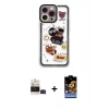 MARSİLYAN™- iPhone 14 Pro Max Kılıf Çekirdek Asil - Siyah Buffer Hayalet Cam Ekran Koruyucu + Bilvis Titan Kamera Lens - SH