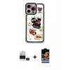 MARSİLYAN™- iPhone 14 Pro Max Kılıf Çekirdek Asil - Siyah Buffer Hayalet Cam Ekran Koruyucu + Bilvis Titan Kamera Lens - DNMR