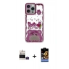 MARSİLYAN™- iPhone 14 Pro Max Kılıf Çekirdek Asil - Siyah Buffer Hayalet Cam Ekran Koruyucu + Bilvis Titan Kamera Lens - DNMR