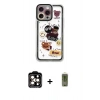 MARSİLYAN™- iPhone 14 Pro Max Kılıf Çekirdek Asil - Siyah Joko Magic 5D Hayalet Cam + PVD Metal Kamera Lens - TU