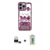 MARSİLYAN™- iPhone 14 Pro Max Kılıf Çekirdek Asil - Siyah Polymer Nano Ekran Koruyucu + Bilvis Titan Kamera Lens - GD