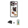MARSİLYAN™- iPhone 14 Pro Max Kılıf Çekirdek Asil - Siyah Polymer Nano Ekran Koruyucu + Raze Metal Kamera Lens - GS