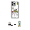 MARSİLYAN™- iPhone 14 Pro Max Kılıf Çekirdek Asil - Siyah Polymer Nano Ekran Koruyucu + Bilvis Titan Kamera Lens - SH