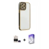 MARSİLYAN™- iPhone 14 Pro Max Kılıf Çekirdek Klasik Serisi - Siyah Bilvis 5in1 3D Magic Cam Ekran Koruyucu + Bilvis Titan Kamera Lens - SH