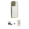 MARSİLYAN™- iPhone 14 Pro Max Kılıf Çekirdek Klasik Serisi - Siyah Mat Seramik Nano Ekran Koruyucu + Bilvis Titan Kamera Lens - SH
