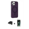 MARSİLYAN™- iPhone 14 Pro Max Kılıf Çekirdek Modern Prime - Şeffaf 360 Full Body Arka Koruyucu + Raze Metal Kamera Lens - GS