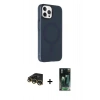 MARSİLYAN™- iPhone 14 Pro Max Kılıf Çekirdek Modern Prime - Şeffaf 360 Full Body Arka Koruyucu + Raze Metal Kamera Lens - GD