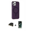 MARSİLYAN™- iPhone 14 Pro Max Kılıf Çekirdek Modern Prime - Şeffaf 360 Full Body Arka Koruyucu + Raze Metal Kamera Lens - GD