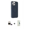 MARSİLYAN™- iPhone 14 Pro Max Kılıf Çekirdek Modern Prime - Şeffaf Pasifik Cam Ekran Koruyucu + Bilvis Titan Kamera Lens - GD