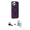 MARSİLYAN™- iPhone 14 Pro Max Kılıf Çekirdek Modern Prime - Şeffaf Royal Nano Ekran Koruyucu + Bilvis Titan Kamera Lens - DNMR