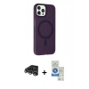MARSİLYAN™- iPhone 14 Pro Max Kılıf Çekirdek Modern Prime - Şeffaf Royal Nano Ekran Koruyucu + Raze Metal Kamera Lens - GS