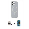MARSİLYAN™- iPhone 14 Pro Max Kılıf Çekirdek Modern Prime - Siyah 18D Cam Ekran Koruyucu + Bilvis Titan Kamera Lens - SH