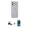 MARSİLYAN™- iPhone 14 Pro Max Kılıf Çekirdek Modern Prime - Siyah 18D Cam Ekran Koruyucu + Bilvis Titan Kamera Lens - GD