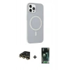 MARSİLYAN™- iPhone 14 Pro Max Kılıf Çekirdek Modern Prime - Siyah 360 Mat Full Body Arka Koruyucu + Gold Raze Metal Kamera Lens