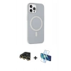 MARSİLYAN™- iPhone 14 Pro Max Kılıf Çekirdek Modern Prime - Siyah 3D Antistatik Cam Ekran Koruyucu + Raze Metal Kamera Lens - GD