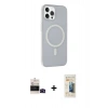 MARSİLYAN™- iPhone 14 Pro Max Kılıf Çekirdek Modern Prime - Siyah 6D Mat Seramik Hayalet Nano Ekran Koruyucu + Bilvis Titan Kamera Lens - SH