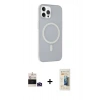 MARSİLYAN™- iPhone 14 Pro Max Kılıf Çekirdek Modern Prime - Siyah 6D Mat Seramik Hayalet Nano Ekran Koruyucu + Bilvis Titan Kamera Lens - DNMR