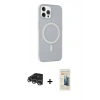 MARSİLYAN™- iPhone 14 Pro Max Kılıf Çekirdek Modern Prime - Siyah 6D Mat Seramik Hayalet Nano Ekran Koruyucu + Raze Metal Kamera Lens - GS