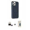 MARSİLYAN™- iPhone 14 Pro Max Kılıf Çekirdek Modern Prime - Siyah 6D Mat Seramik Hayalet Nano Ekran Koruyucu + Bilvis Titan Kamera Lens - GD