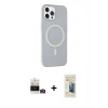 MARSİLYAN™- iPhone 14 Pro Max Kılıf Çekirdek Modern Prime - Siyah 6D Mat Seramik Hayalet Nano Ekran Koruyucu + Bilvis Titan Kamera Lens - GD