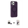 MARSİLYAN™- iPhone 14 Pro Max Kılıf Çekirdek Modern Prime - Siyah Bilvis 3D Mat Cam Ekran Koruyucu + Bilvis Titan Kamera Lens - GD