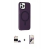 MARSİLYAN™- iPhone 14 Pro Max Kılıf Çekirdek Modern Prime - Siyah Bilvis 3D Mat Cam Ekran Koruyucu + Bilvis Titan Kamera Lens - DNMR