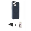 MARSİLYAN™- iPhone 14 Pro Max Kılıf Çekirdek Modern Prime - Siyah Bilvis 3D Mat Cam Ekran Koruyucu + Raze Metal Kamera Lens - GS