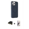 MARSİLYAN™- iPhone 14 Pro Max Kılıf Çekirdek Modern Prime - Siyah Bilvis 3D Mat Cam Ekran Koruyucu + Raze Metal Kamera Lens - GD