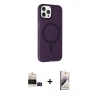 MARSİLYAN™- iPhone 14 Pro Max Kılıf Çekirdek Modern Prime - Siyah Bilvis 3D Mat Cam Ekran Koruyucu + Bilvis Titan Kamera Lens - SH