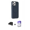 MARSİLYAN™- iPhone 14 Pro Max Kılıf Çekirdek Modern Prime - Siyah Bilvis 5in1 3D Magic Cam Ekran Koruyucu + Raze Metal Kamera Lens - GS