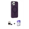 MARSİLYAN™- iPhone 14 Pro Max Kılıf Çekirdek Modern Prime - Siyah Bilvis 5in1 3D Magic Cam Ekran Koruyucu + Bilvis Titan Kamera Lens - SH