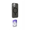 MARSİLYAN™- iPhone 14 Pro Max Kılıf Çekirdek Modern Prime - Siyah Bilvis 5in1 3D Magic Cam Ekran Koruyucu
