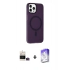 MARSİLYAN™- iPhone 14 Pro Max Kılıf Çekirdek Modern Prime - Siyah Bilvis 5in1 3D Magic Cam Ekran Koruyucu + Bilvis Titan Kamera Lens - GD