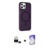 MARSİLYAN™- iPhone 14 Pro Max Kılıf Çekirdek Modern Prime - Siyah Bilvis 5in1 3D Magic Cam Ekran Koruyucu + Bilvis Titan Kamera Lens - DNMR