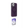 MARSİLYAN™- iPhone 14 Pro Max Kılıf Çekirdek Modern Prime - Siyah Bilvis 5in1 3D Magic Cam Ekran Koruyucu