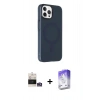 MARSİLYAN™- iPhone 14 Pro Max Kılıf Çekirdek Modern Prime - Siyah Bilvis 5in1 3D Magic Cam Ekran Koruyucu + Bilvis Titan Kamera Lens - GS