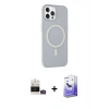 MARSİLYAN™- iPhone 14 Pro Max Kılıf Çekirdek Modern Prime - Siyah Bilvis 5in1 5D Magic Hayalet Cam Ekran Koruyucu + Gold Bilvis Titan Kamera Lens