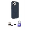 MARSİLYAN™- iPhone 14 Pro Max Kılıf Çekirdek Modern Prime - Siyah Bilvis 5in1 5D Magic Hayalet Cam Ekran Koruyucu + Gold Bilvis Titan Kamera Lens
