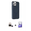 MARSİLYAN™- iPhone 14 Pro Max Kılıf Çekirdek Modern Prime - Siyah Bilvis 5in1 5D Magic Hayalet Cam Ekran Koruyucu + Bilvis Titan Kamera Lens - SH
