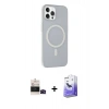 MARSİLYAN™- iPhone 14 Pro Max Kılıf Çekirdek Modern Prime - Siyah Bilvis 5in1 5D Magic Hayalet Cam Ekran Koruyucu + Bilvis Titan Kamera Lens - SH