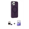 MARSİLYAN™- iPhone 14 Pro Max Kılıf Çekirdek Modern Prime - Siyah Bilvis 5in1 5D Magic Hayalet Cam Ekran Koruyucu + Bilvis Titan Kamera Lens - DNMR