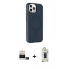 MARSİLYAN™- iPhone 14 Pro Max Kılıf Çekirdek Modern Prime - Siyah Bilvis Hayalet Cam Ekran Koruyucu + Bilvis Titan Kamera Lens - GS