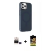 MARSİLYAN™- iPhone 14 Pro Max Kılıf Çekirdek Modern Prime - Siyah Buffer Cam Ekran Koruyucu + Bilvis Titan Kamera Lens - DNMR