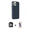 MARSİLYAN™- iPhone 14 Pro Max Kılıf Çekirdek Modern Prime - Siyah Joko 5D Cam + PVD Metal Kamera Lens - TU