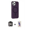 MARSİLYAN™- iPhone 14 Pro Max Kılıf Çekirdek Modern Prime - Siyah Joko 5D Cam + PVD Metal Kamera Lens - TU
